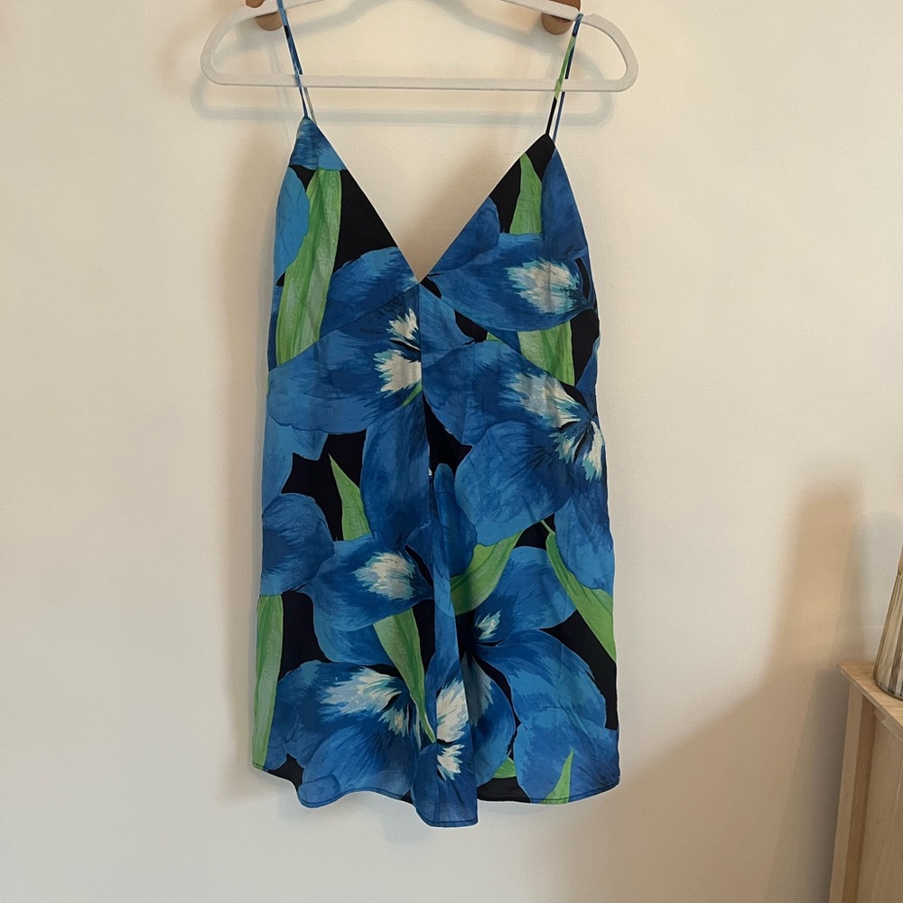 H&M Blue Floral Mini Dress